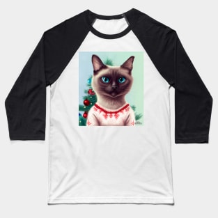 Merry Catmas Christmas Baseball T-Shirt